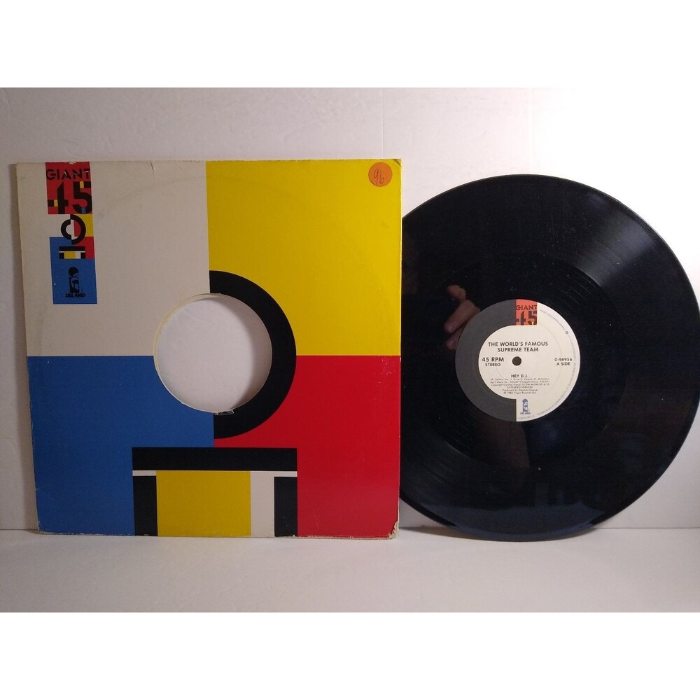 The World's Famous Supreme Team - Hey D.J. 12" Single 1984 Giant/Island Hip Hop